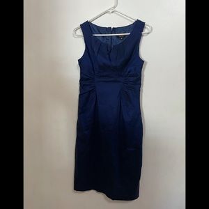 Adrianna Papell Navy Blue Sleeveless Sheath Dress – Size 6